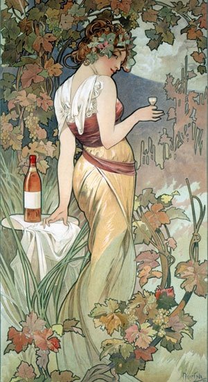 Cognac Poster by Alphonse Mucha